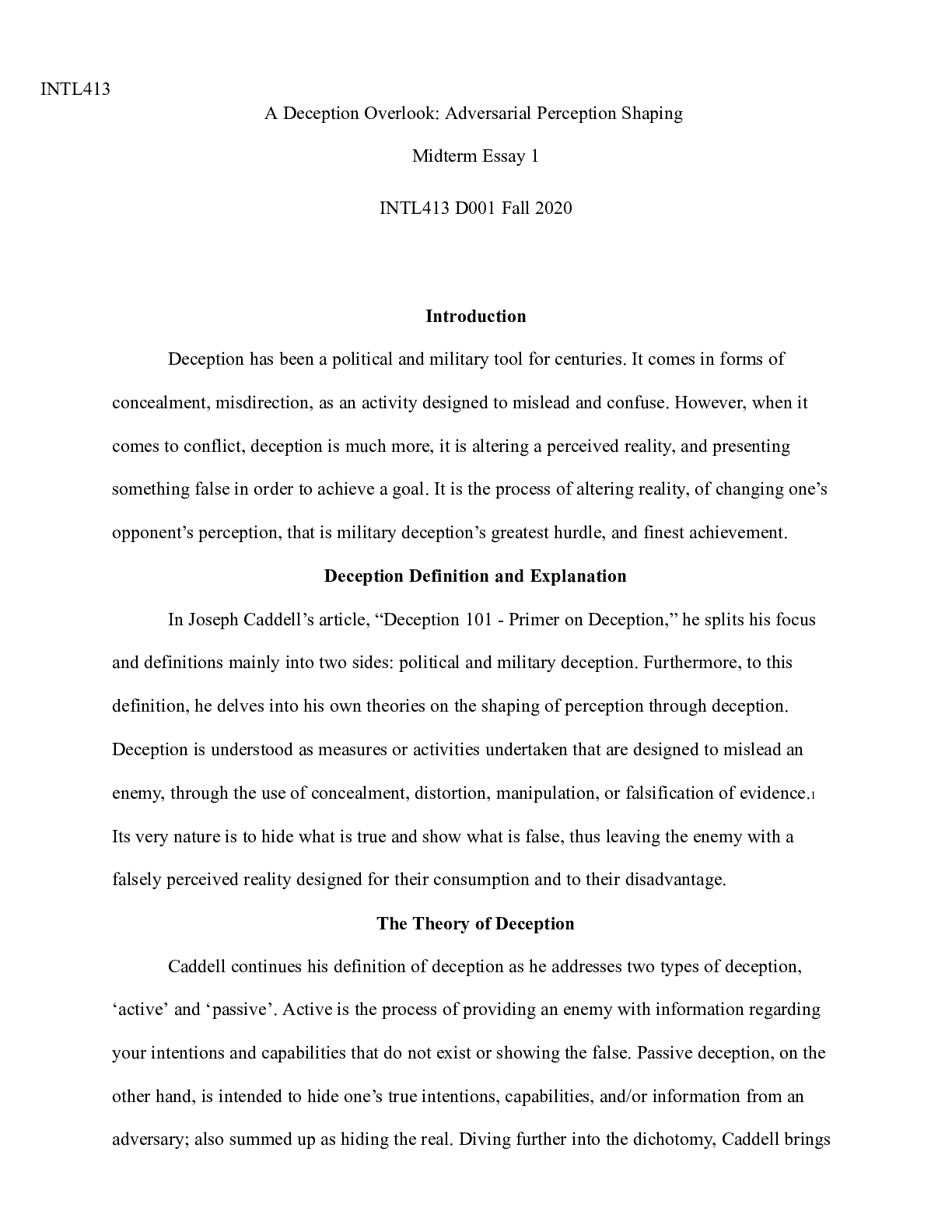 Preview image of MidTerm1.docx   INTL413  A Deception Overlook: Adversarial Perception Shaping  Midterm Ess document